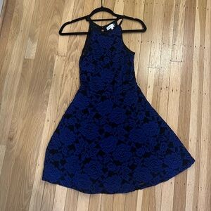 Black and Blue Flare dress